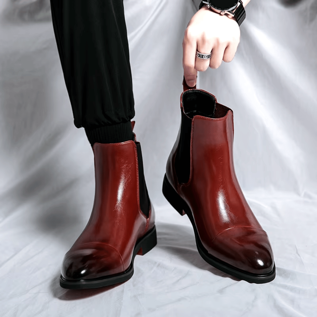 Matteo Donato Premium Leather Chelsea Boots