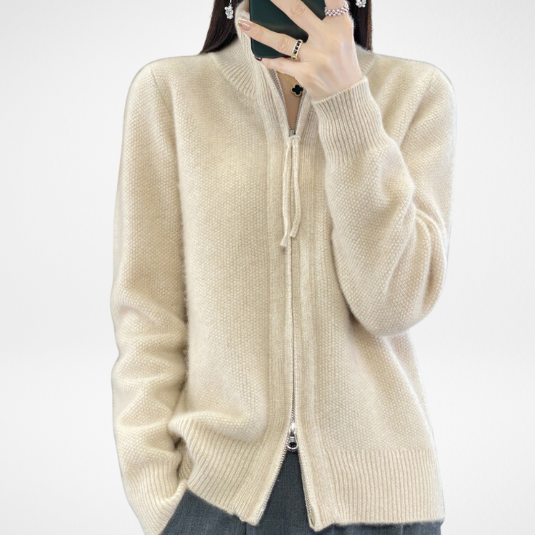 Giovana | Cashmere Zip Cardigan