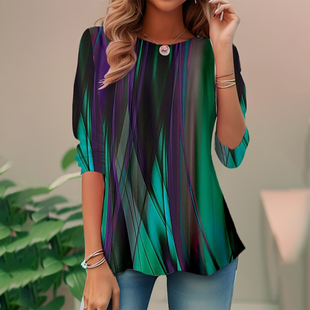 Comfy Green Round Neck Top