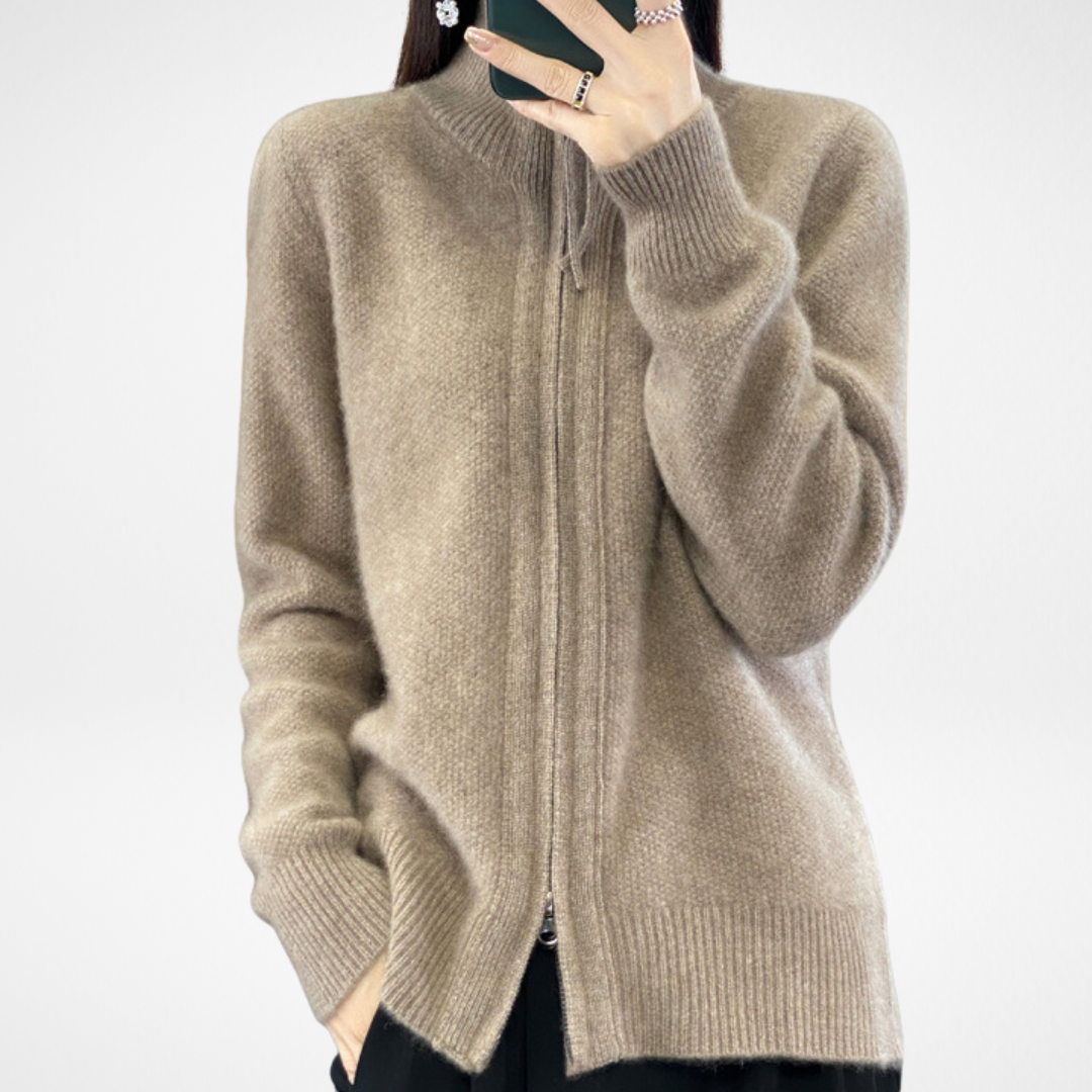 Giovana | Cashmere Zip Cardigan