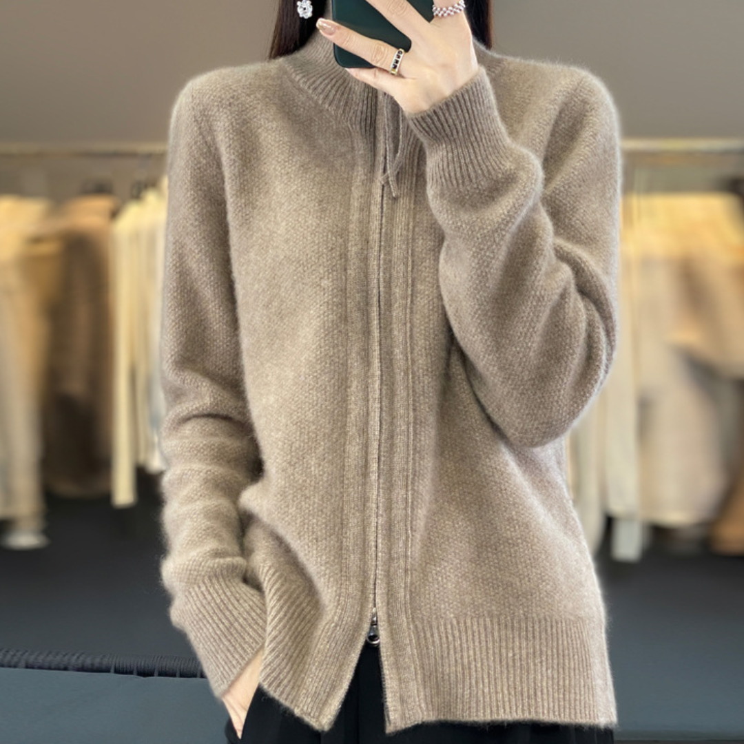 Giovana | Cashmere Zip Cardigan