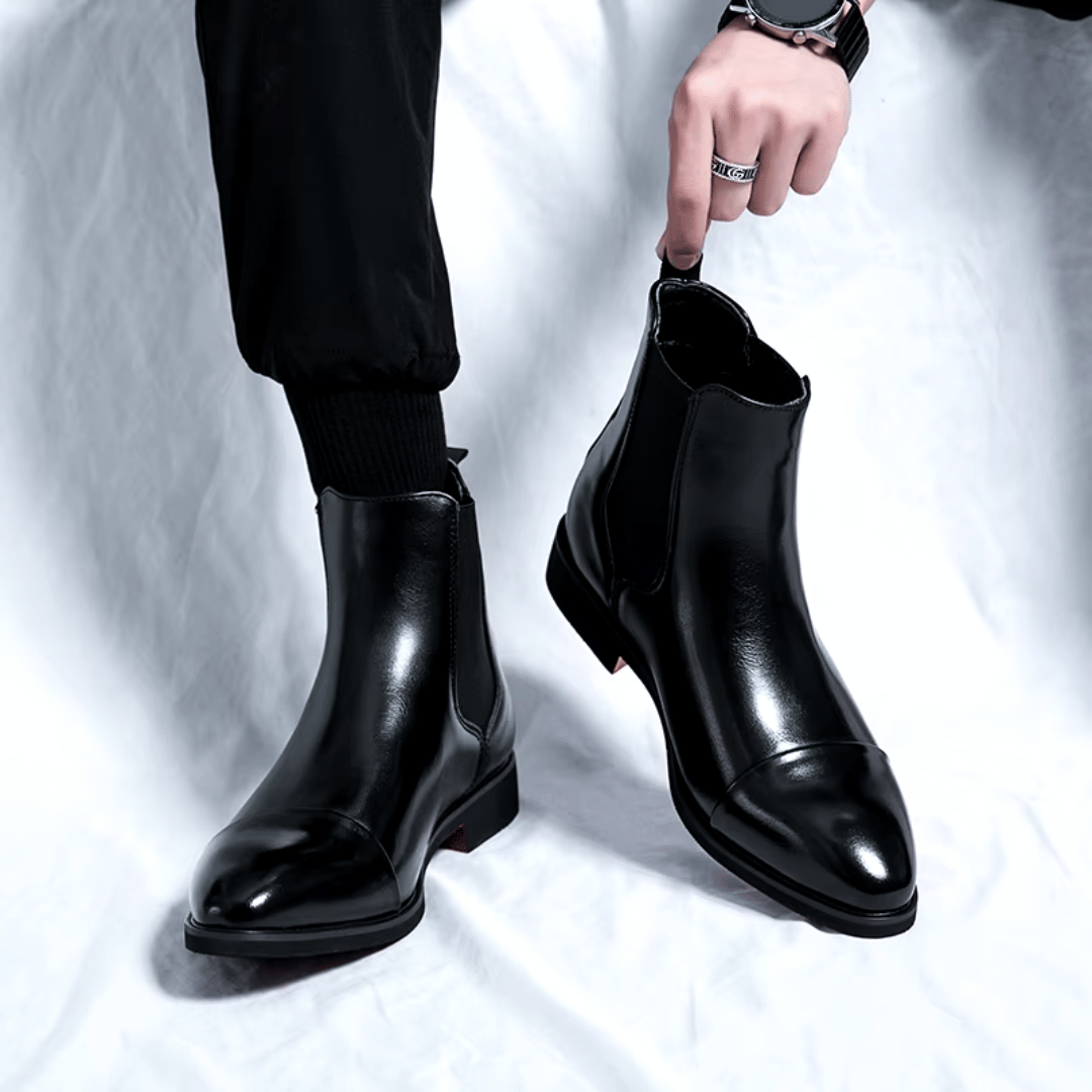 Matteo Donato Premium Leather Chelsea Boots