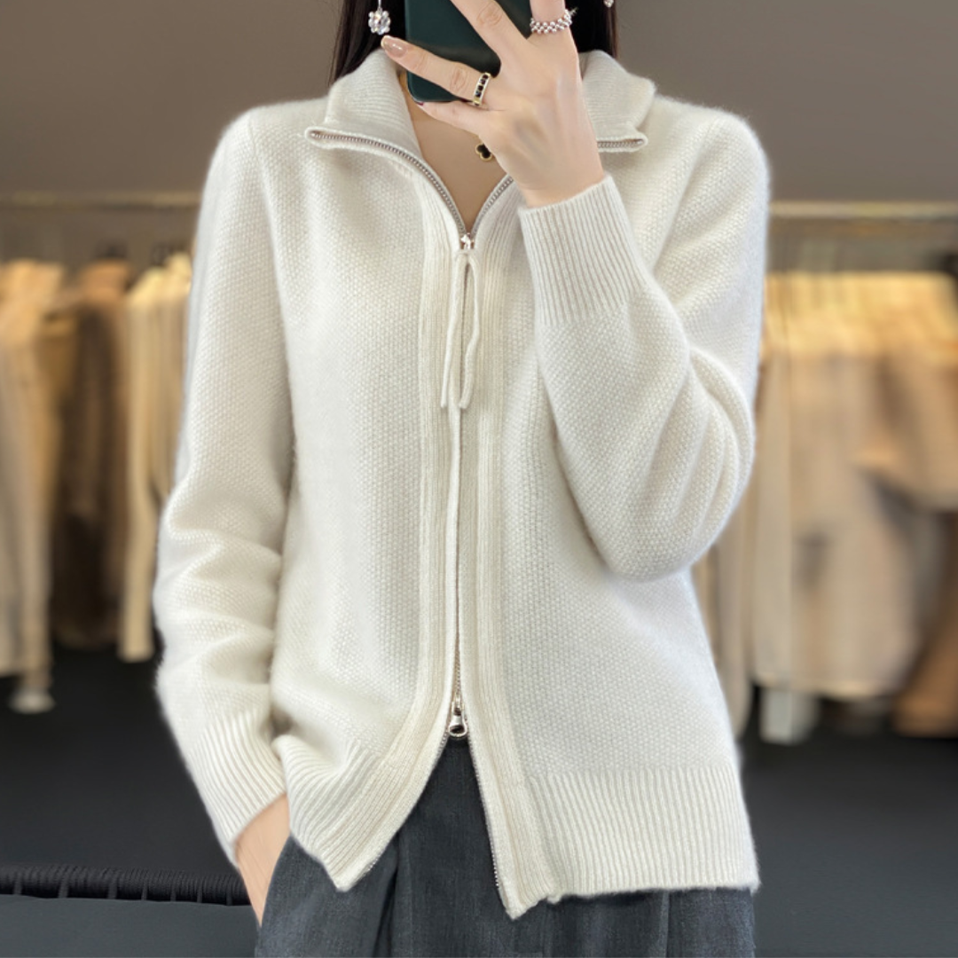 Giovana | Cashmere Zip Cardigan