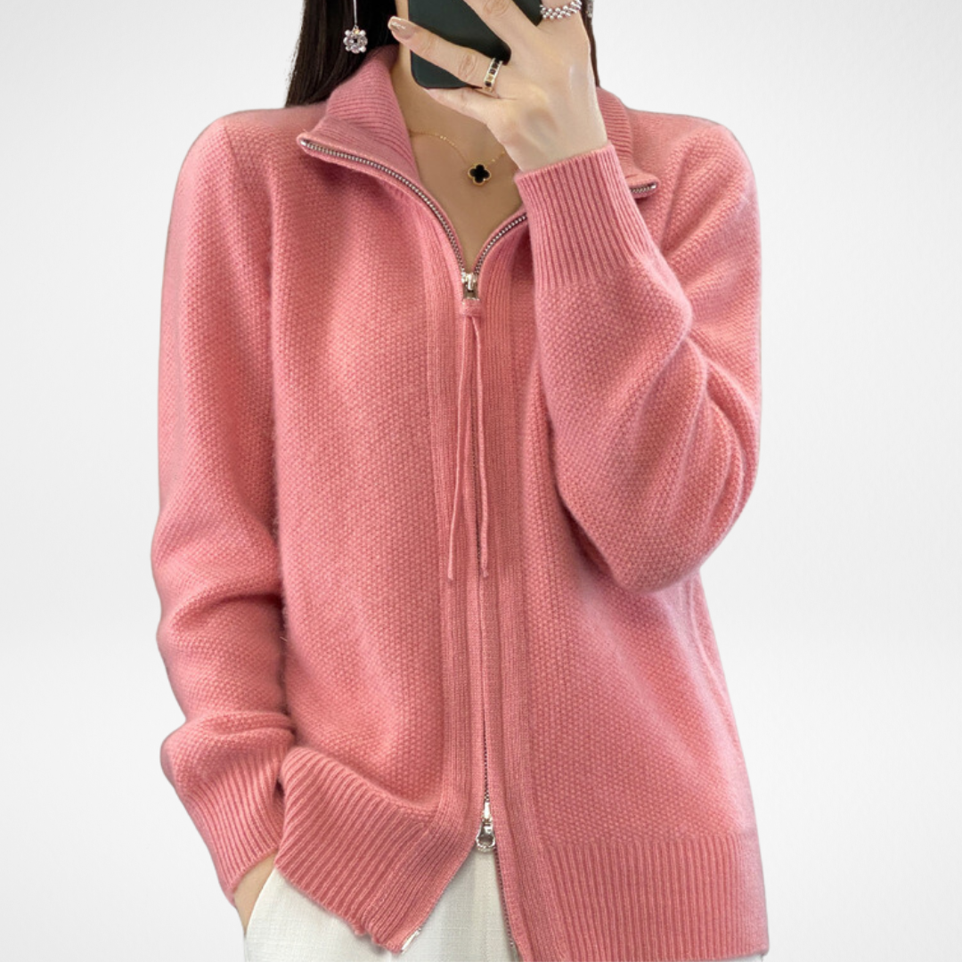 Giovana | Cashmere Zip Cardigan