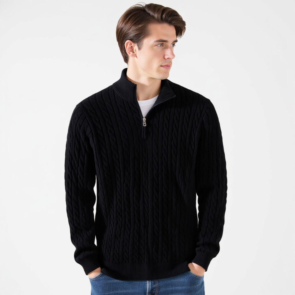 Lukas™ - Luxe Knit Sweater with Zipper