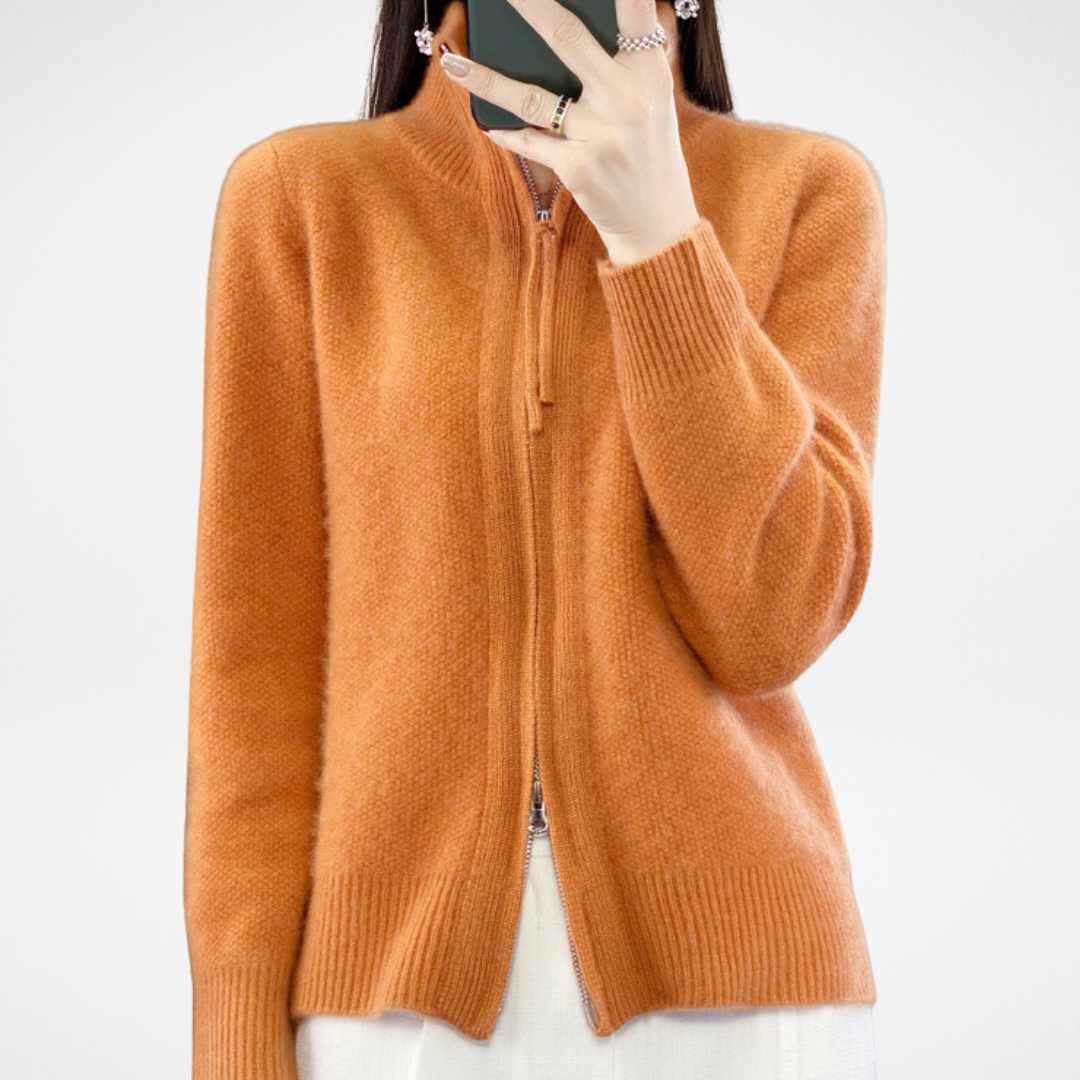 Giovana | Cashmere Zip Cardigan