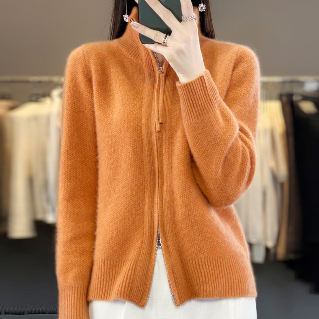 Giovana | Cashmere Zip Cardigan