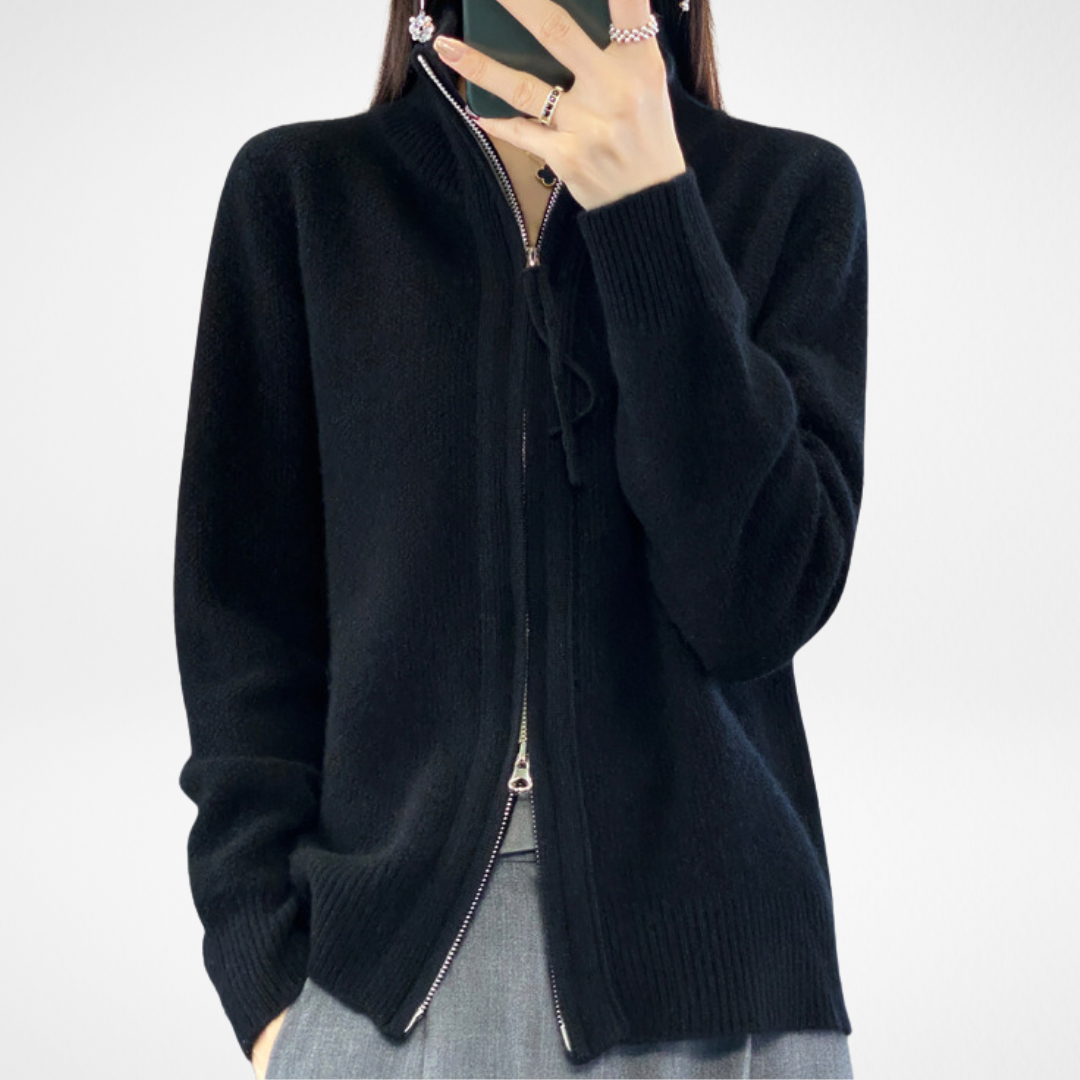 Giovana | Cashmere Zip Cardigan