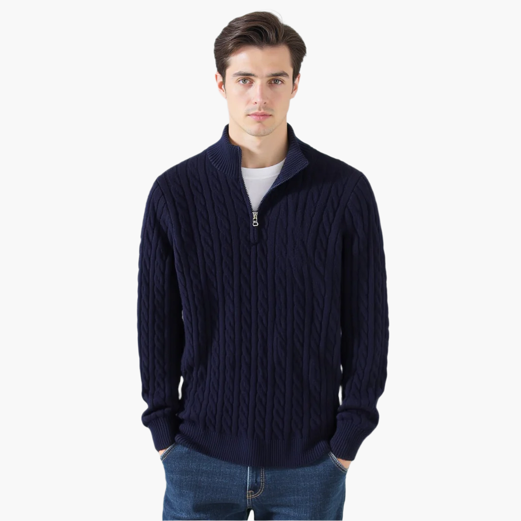 Lukas™ - Luxe Knit Sweater with Zipper