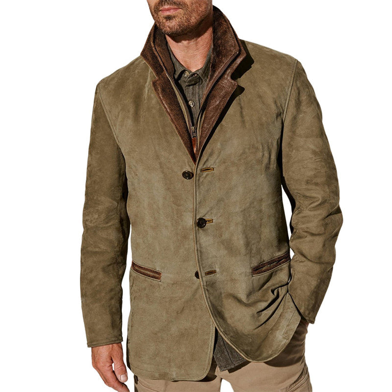 Men's Autumn Vintage Buckskin Jacket