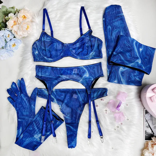 Poppy | 5-Piece Tie Dye Lingerie Set