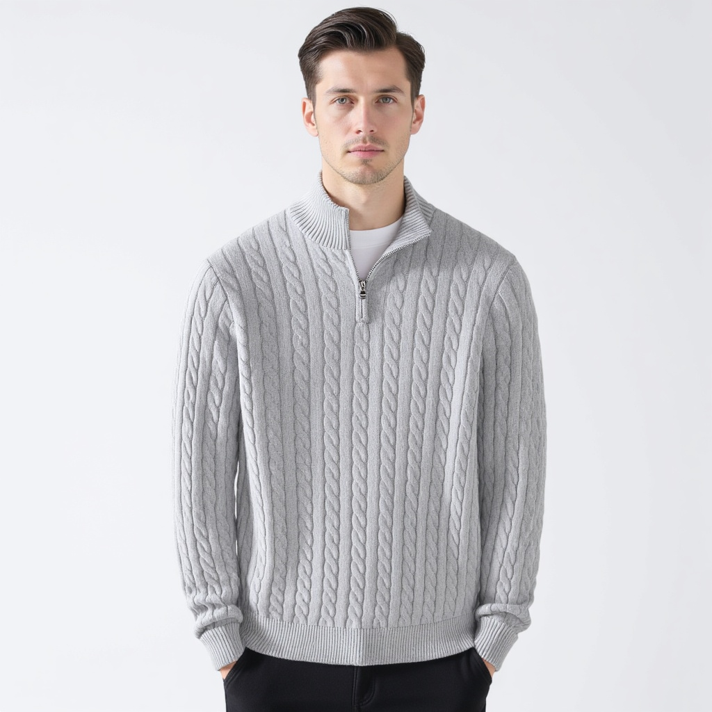 Lukas™ - Luxe Knit Sweater with Zipper