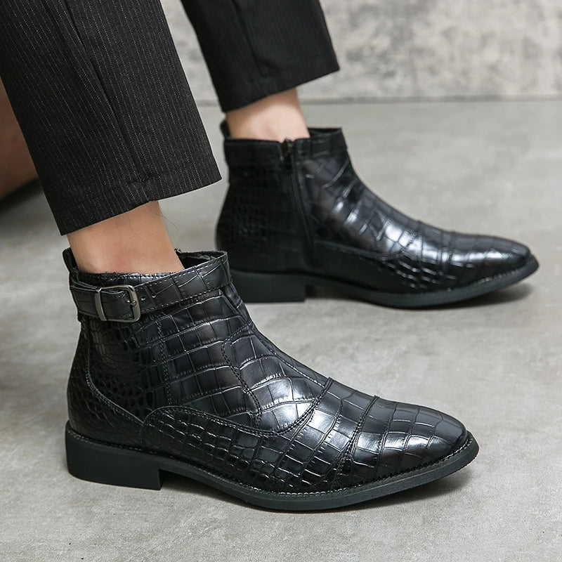 Hamilton | Leather Boots with Buckle