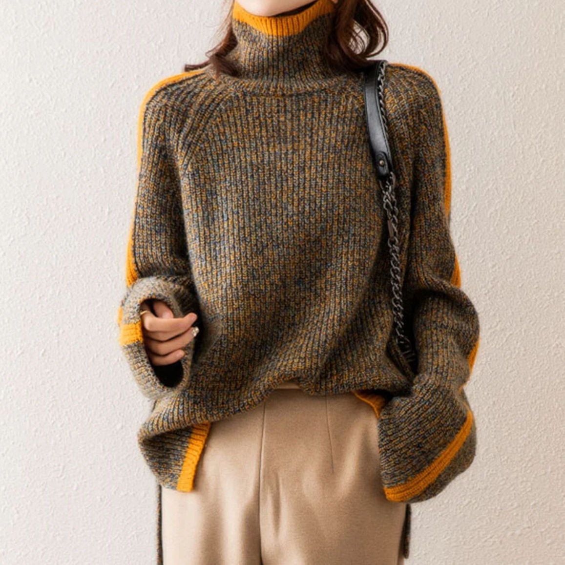 Nora | Wool Sweater with Roll Neck