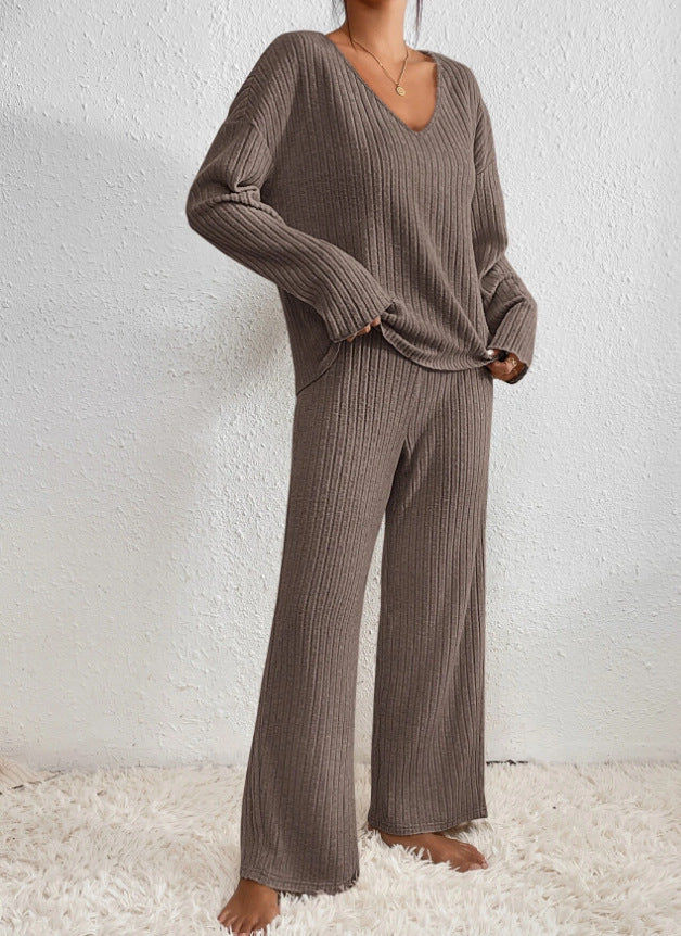 Kathy | 2-Piece Knitted Set with V-Neck