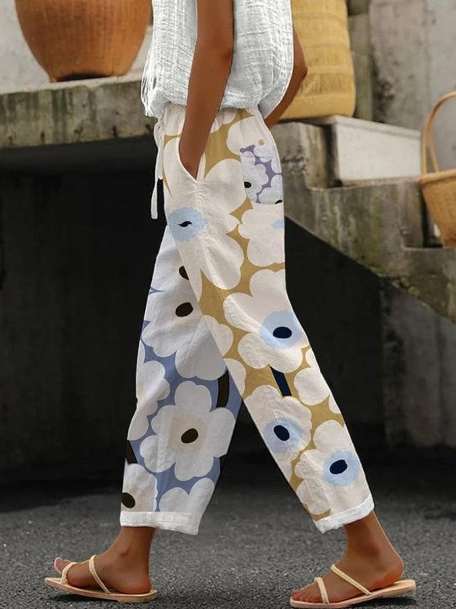 Stylish Print Side Pocket Pants