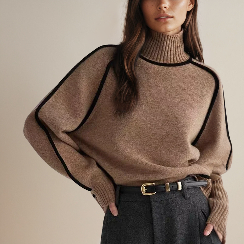 Helene | Chainette Yarn Turtleneck Sweater