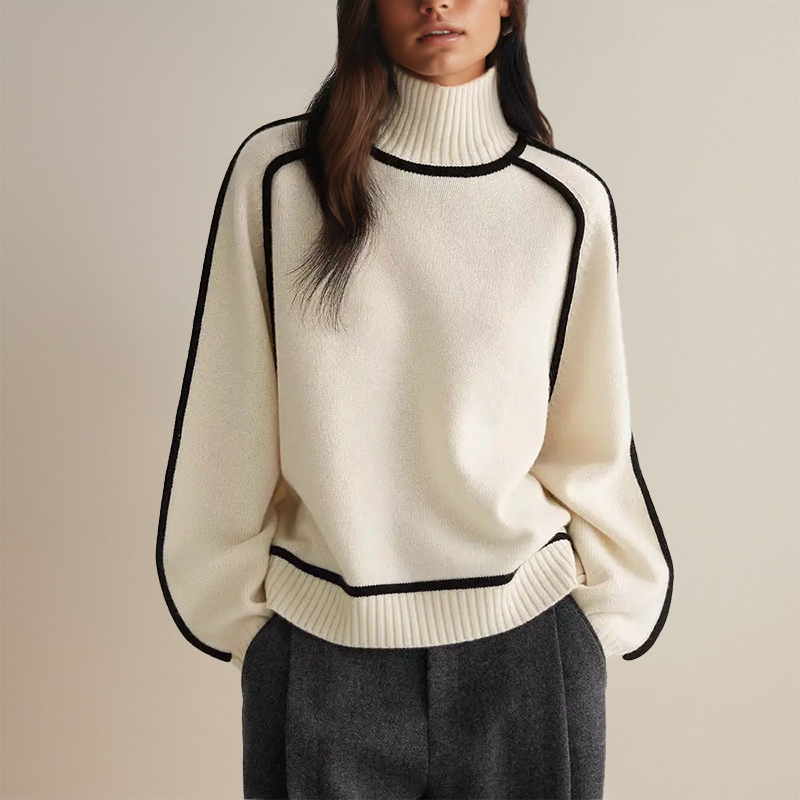 Helene | Chainette Yarn Turtleneck Sweater