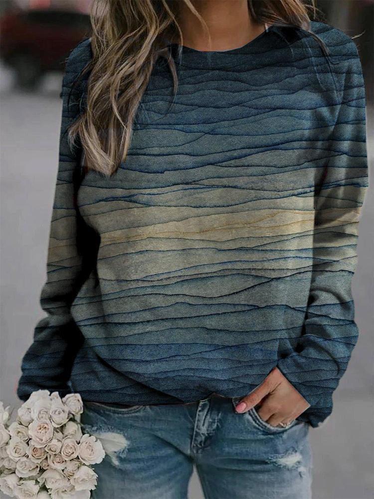 Wave Printed Sweatshirt